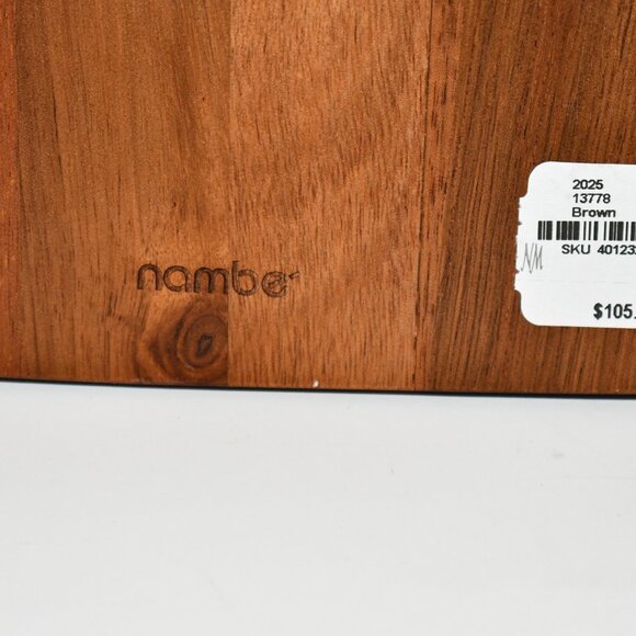 Nambe Acacia Wood Christmas Tree Cheese & Charcuterie Board w/ Spreader Holiday - Picture 6 of 6